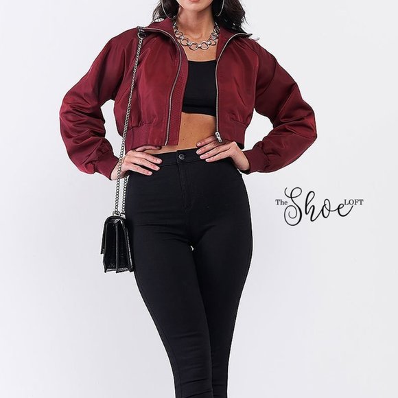 Cropped Bomber Jacket - Le Lis Collection - Picture 4 of 13